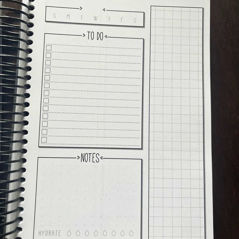 Lights Planner Action Coil B6 Planner Daily New Weekly Cleaning Notebook TN